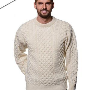 Wool Aran Fisherman Sweater